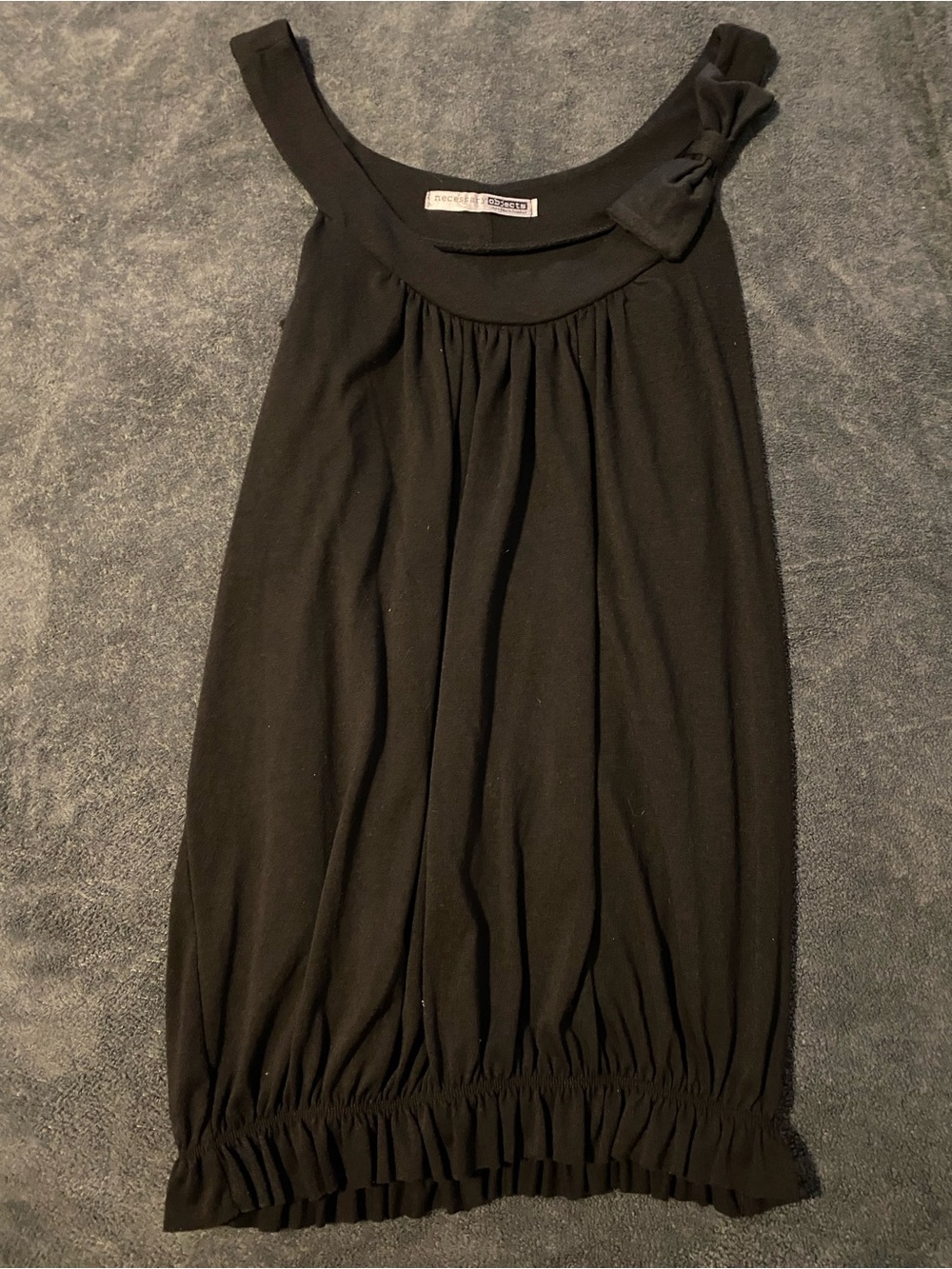 Rebecca Taylor Black One-Shoulder Bow-Detail Dress